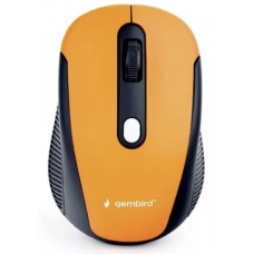 Мышь беспров. Gembird MUSW-420-3, 2.4ГГц, оранжевый,soft touch, 4кн, 1600DPI, блистер
