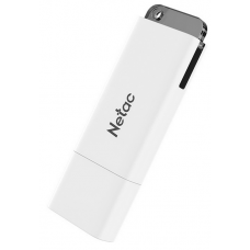 Флеш диск Netac U185 8Gb <NT03U185N-008G-20WH>, USB2.0, с колпачком, пластиковая белая