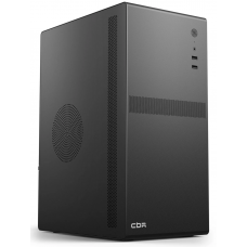 Компьютерный корпус CBR mATX Minitower V201, без БП, 2хUSB 2.0, HD Audio+Mic, черный PCC-MATX-V201-WPSU