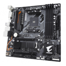 Материнская плата GIGABYTE B450 AORUS M (RTL) AM4 <B450> 2xPCI-E DVI+HDMI GbLAN SATA RAID MicroATX 4DDR4