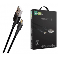 Кабель USB - Lightning [2.0A, 2 метра] MORE CHOICE K60i черный