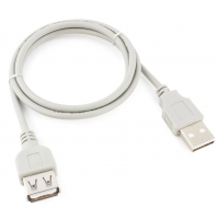 Кабель-удлинитель USB2.0 Cablexpert CC-USB2-AMAF-75CM-N, AM/AF, медь, Pro, 75 см, серый, пакет