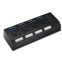USB-концентратор Buro BU-HUB4-U3.0-L, USB 3.0, USB 4 порта, USB