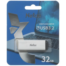 Флешка USB Netac U185 белый USB 3.0 Flash 32Gb, NT03U185N-032G-32WH, LED индикатор
