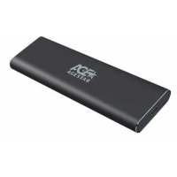Внешний корпус AgeStar M.2 USB 3.0 NGFF (B-key) AgeStar 3UBNF5C алюминий, черный/серебристый