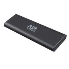 Внешний корпус AgeStar M.2 USB 3.0 NGFF (B-key) AgeStar 3UBNF5C алюминий, черный/серебристый
