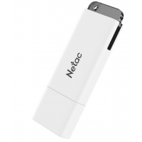 Флешка USB Netac U185 (NT03U185N-008G-20WH), 8Gb, USB 2.0, R/W 25/10, белый/серый