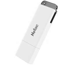 Флешка USB Netac U185 (NT03U185N-008G-20WH), 8Gb, USB 2.0, R/W 25/10, белый/серый