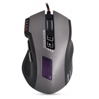 Мышь проводная Crown Gaming CMXG-711 черный, 4000 dpi, USB, кнопки - 8