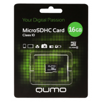 Флеш карта QUMO MicroSDHC 16Gb Сlass 10 без адаптера