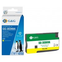 Картридж струйный G&G GG-3ED69A 712 желтый (29мл) для HP DesignJet T650/T630/T250/T230/T210/Studio Plotter Printers