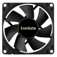 Вентилятор для корпуса ExeGate ExtraSilent ES08025SM черный, 80 мм, 2100 об/мин, 21 дБ, 3 pin