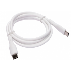 Кабель USB2.0 Cablexpert CC-USB2S-CMCM-1M-W Type-C/Type-C, 3А, 65Вт, PD/QC3.0, силиконовый, 24AWG, медь, 1м, белый, пакет