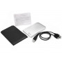 Внешний корпус для HDD Gembird EE2-U2S-41-S 2.5" EE2-U2S-41, серебро, USB 2.0, SATA, металл